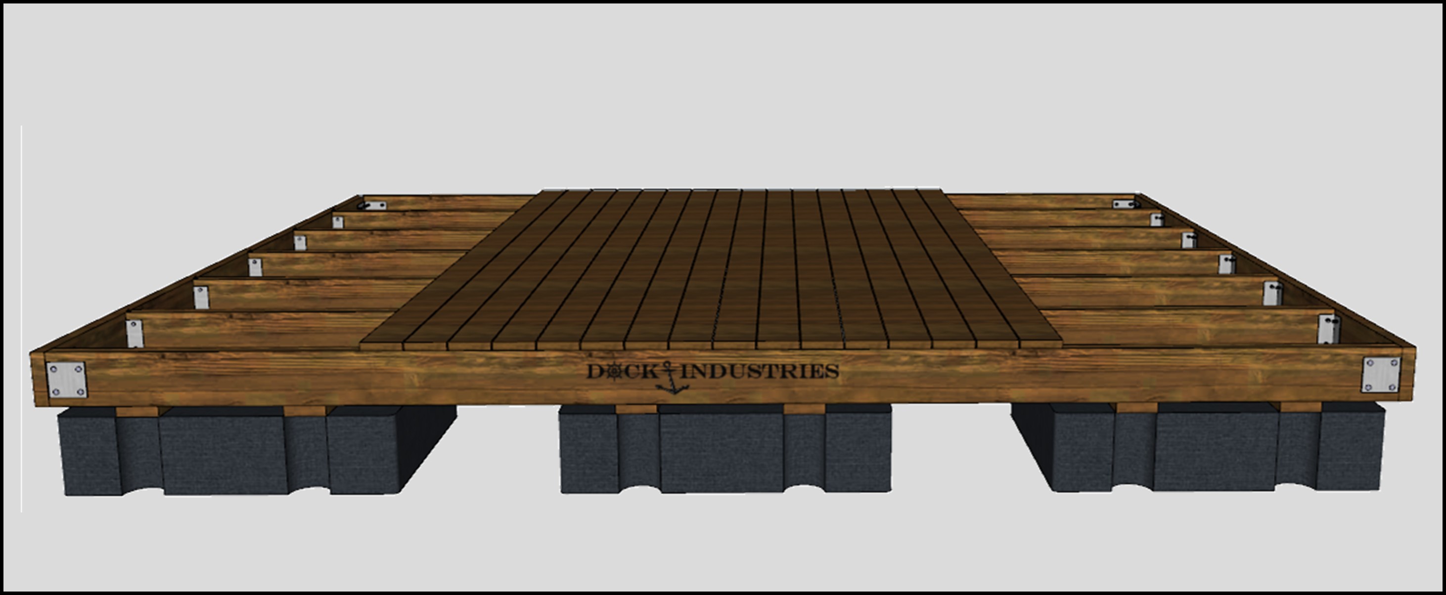Residential dock kit 12'x16' - Unanchored