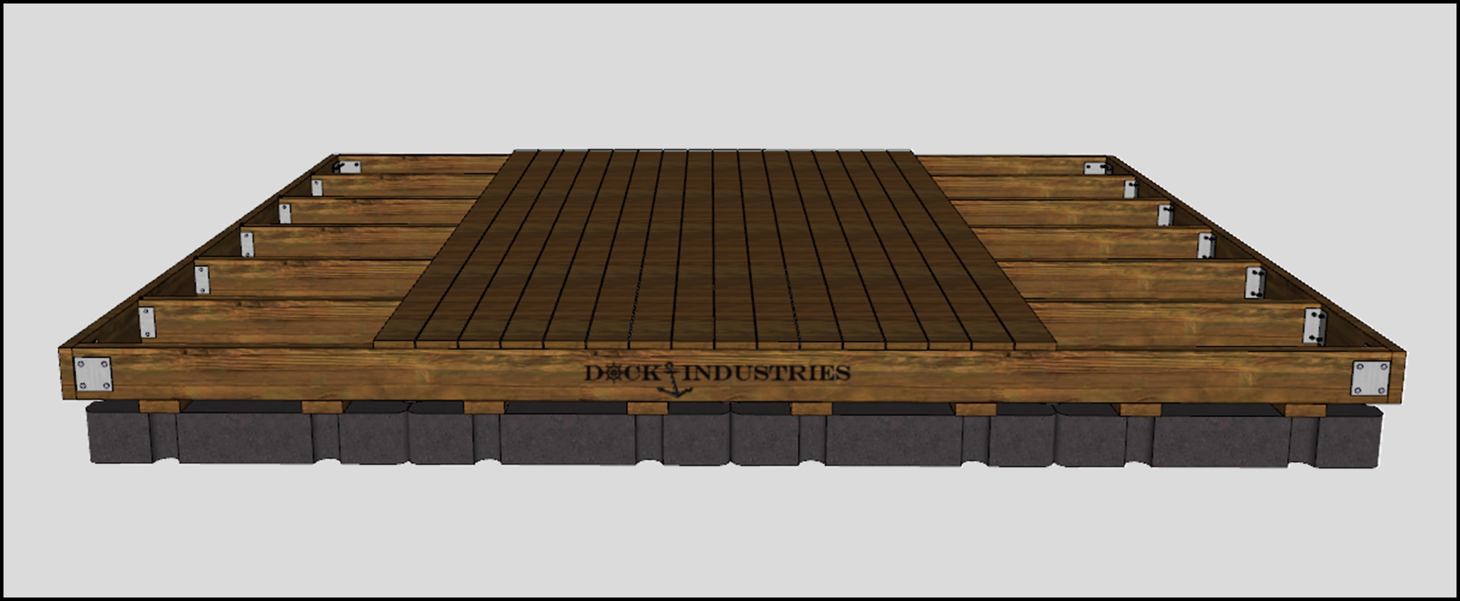 Residential dock kit 12'x16' - Unanchored