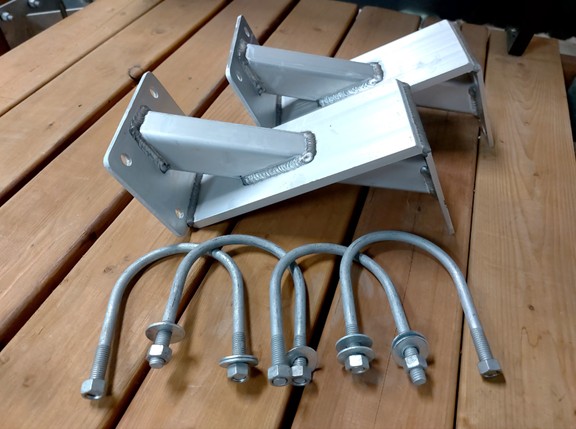 Ensemble de braquettes renforcies pour installation de quai à motomarine simple - Quai en bois - KPWCZ1-R