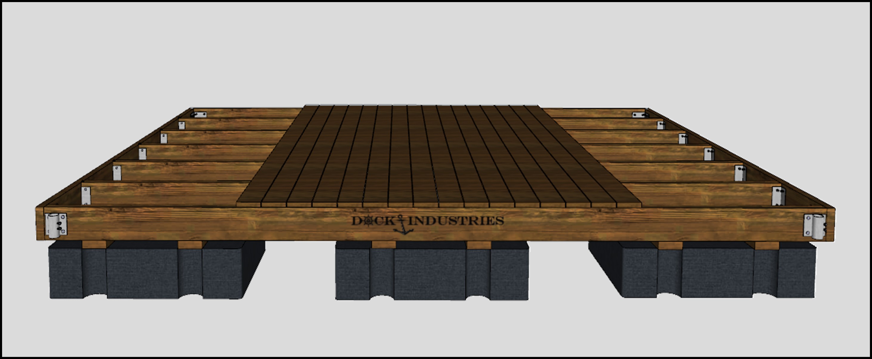 Residential dock kit 12'x16' - For posts